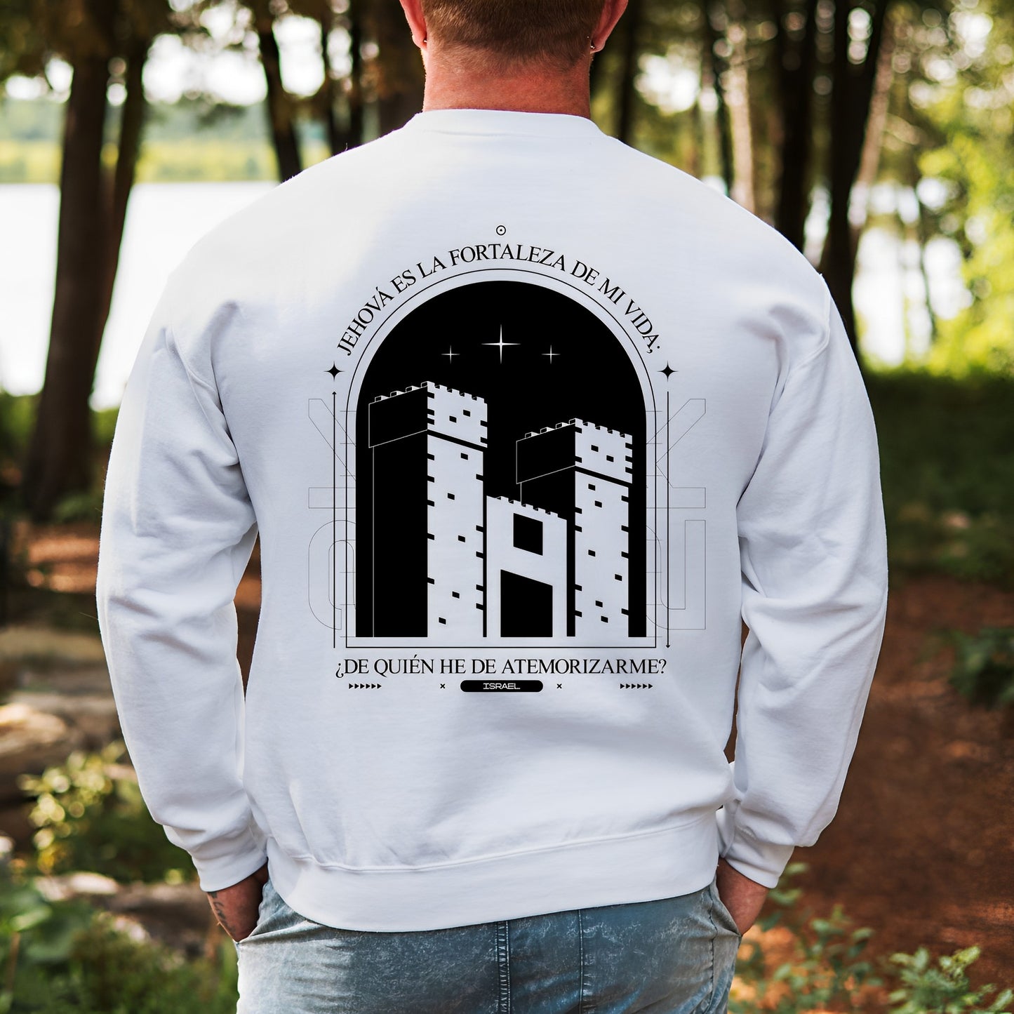 The Lord is my light and my salvation. Based on Psalm 27:1 Men's long sleeve.