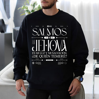 The Lord is my light and my salvation. Based on Psalm 27:1 Men's long sleeve.