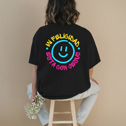 My happiness is with Jesus. Women's shirt.